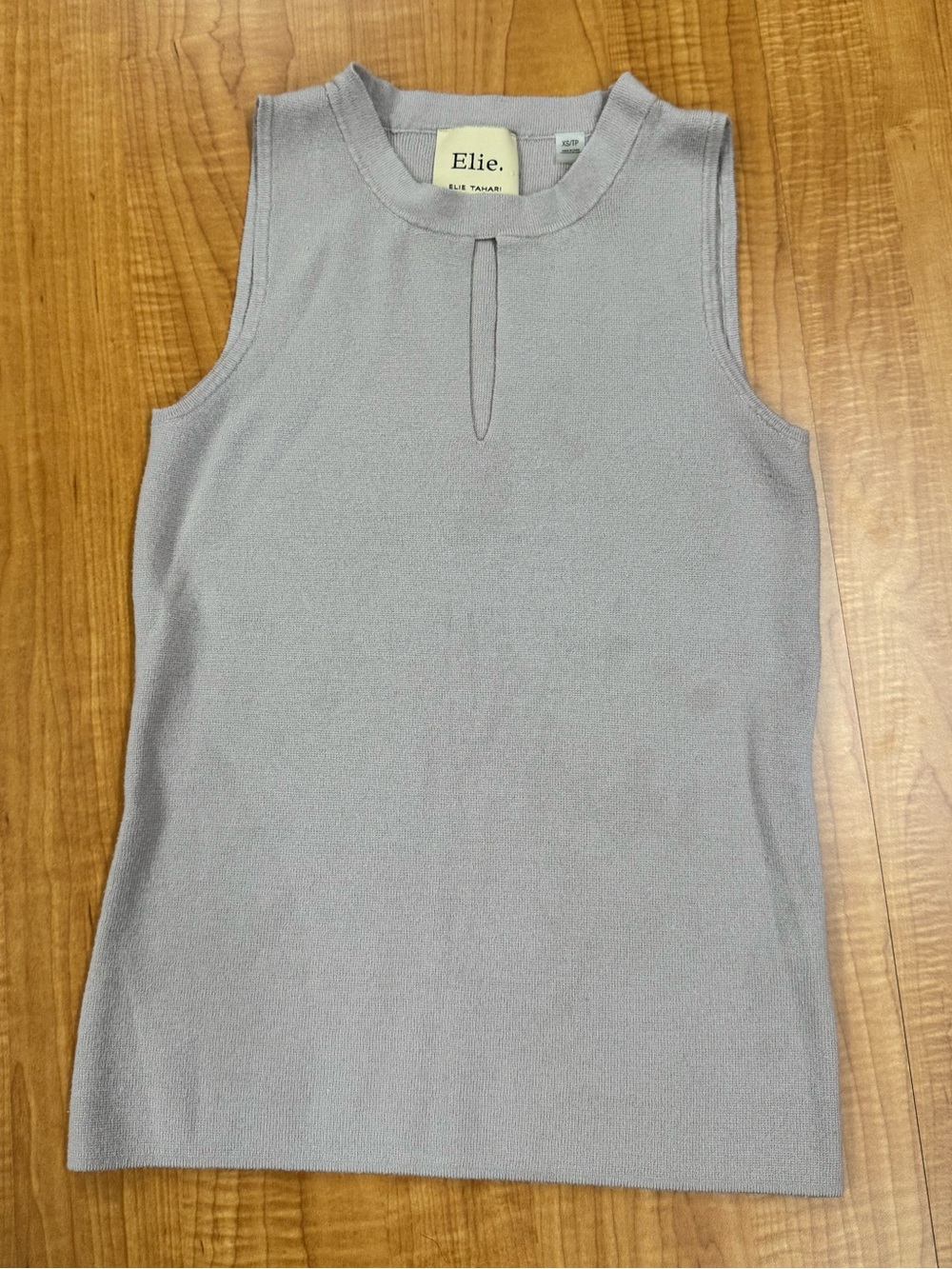 Elie Tahari Sleeveless Keyhole Knit Tank